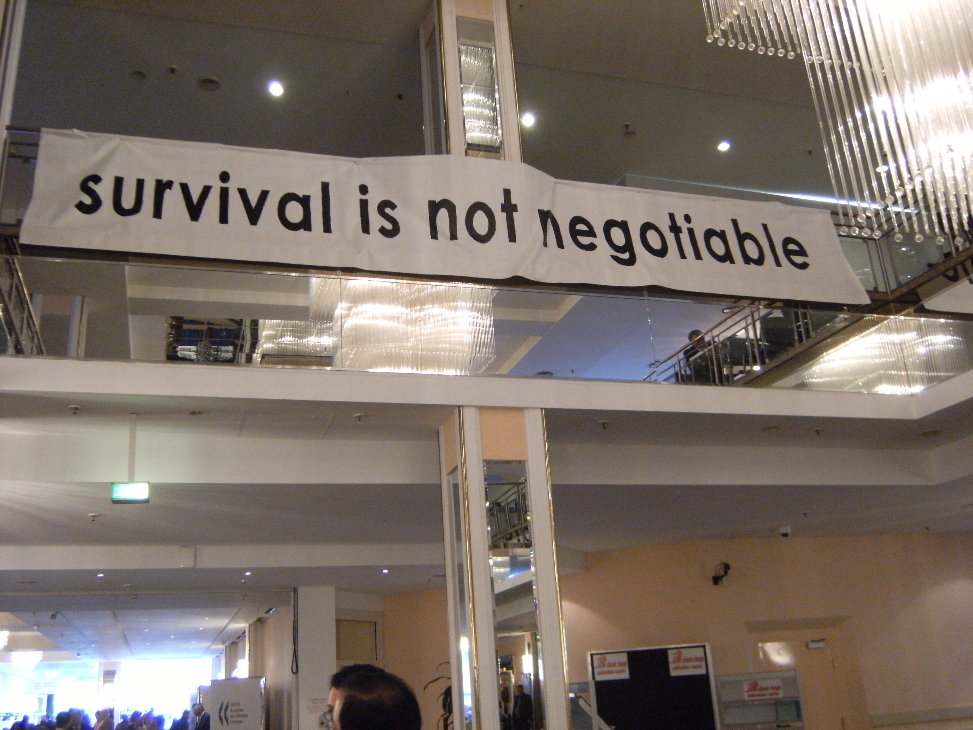 SURVIVAL IT IS NOT NEGOTIABLE