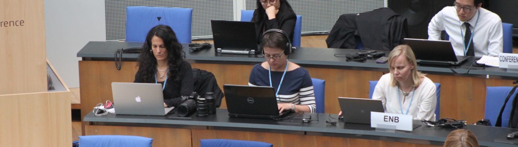 The hard-working ENB team thanks to whom reports of the talks and great pictures are made daily available.