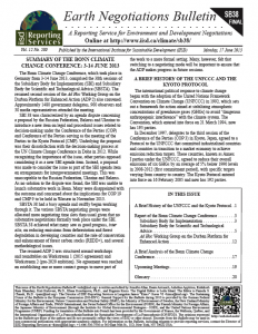 All you need to know about the June 2013 climate negotiations, by iisd