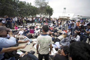 Mass Die-In for the Voices Ignored at COP 20 last Dec. 12 (Photo: Friends of the Earth International)